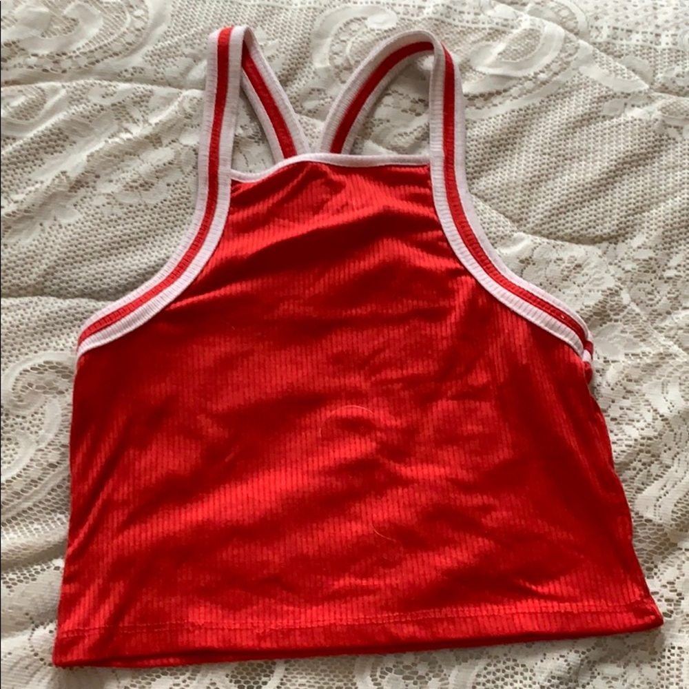Red crop top